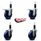 Service Caster 4'' Solid Poly Swivel 1-1/8'' Expanding Stem Caster Set 2 Total Lock Brakes, 4PK SCC-EXTTL20S414-SPUS-2-S-2-118 - alternate 3
